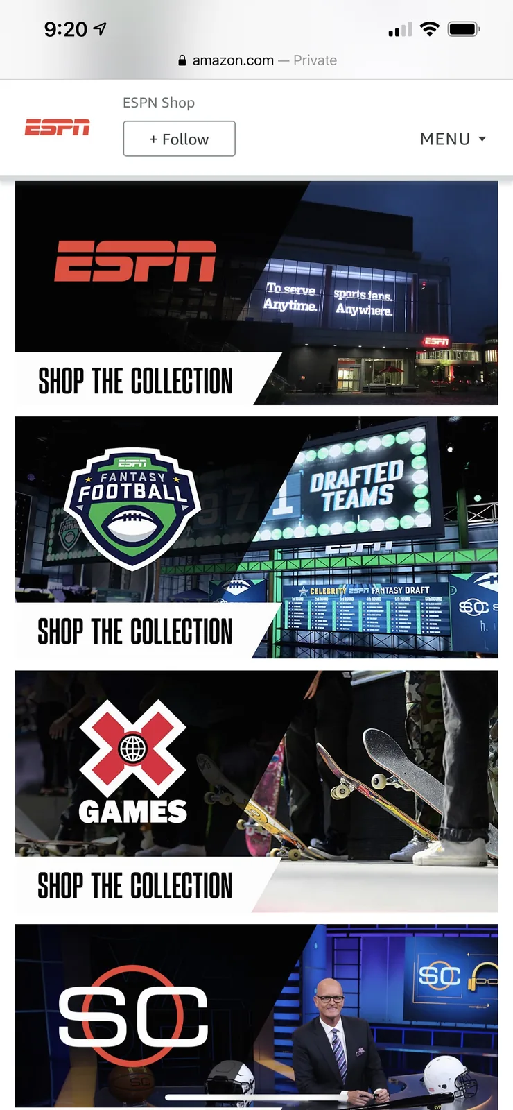 ESPN Amazon Shop